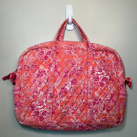 Vera Bradley Hope Toile Floral Print Laptop Messenger Bag Travel Tote - Picture 9 of 9